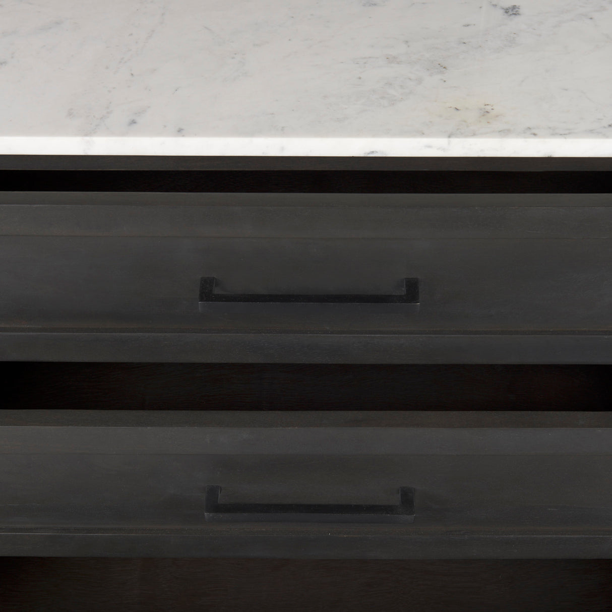 Divina Black-Brown Wood w/ White Marble Top and Black Metal Base Sideboard from Mercana - Luna Furniture