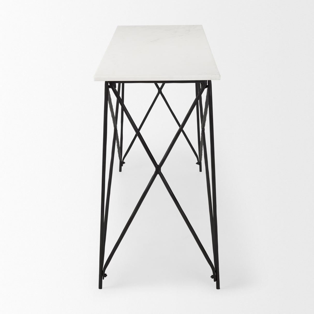 Lorlei Marble Top w/ Gray Iron Base Console Table from Mercana - Luna Furniture