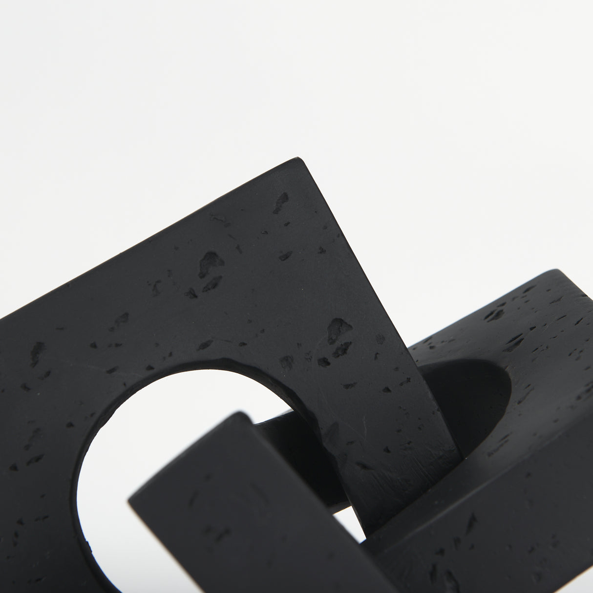 Linx Small Matte Black Resin Sculpture Decorative Object from Mercana - Luna Furniture
