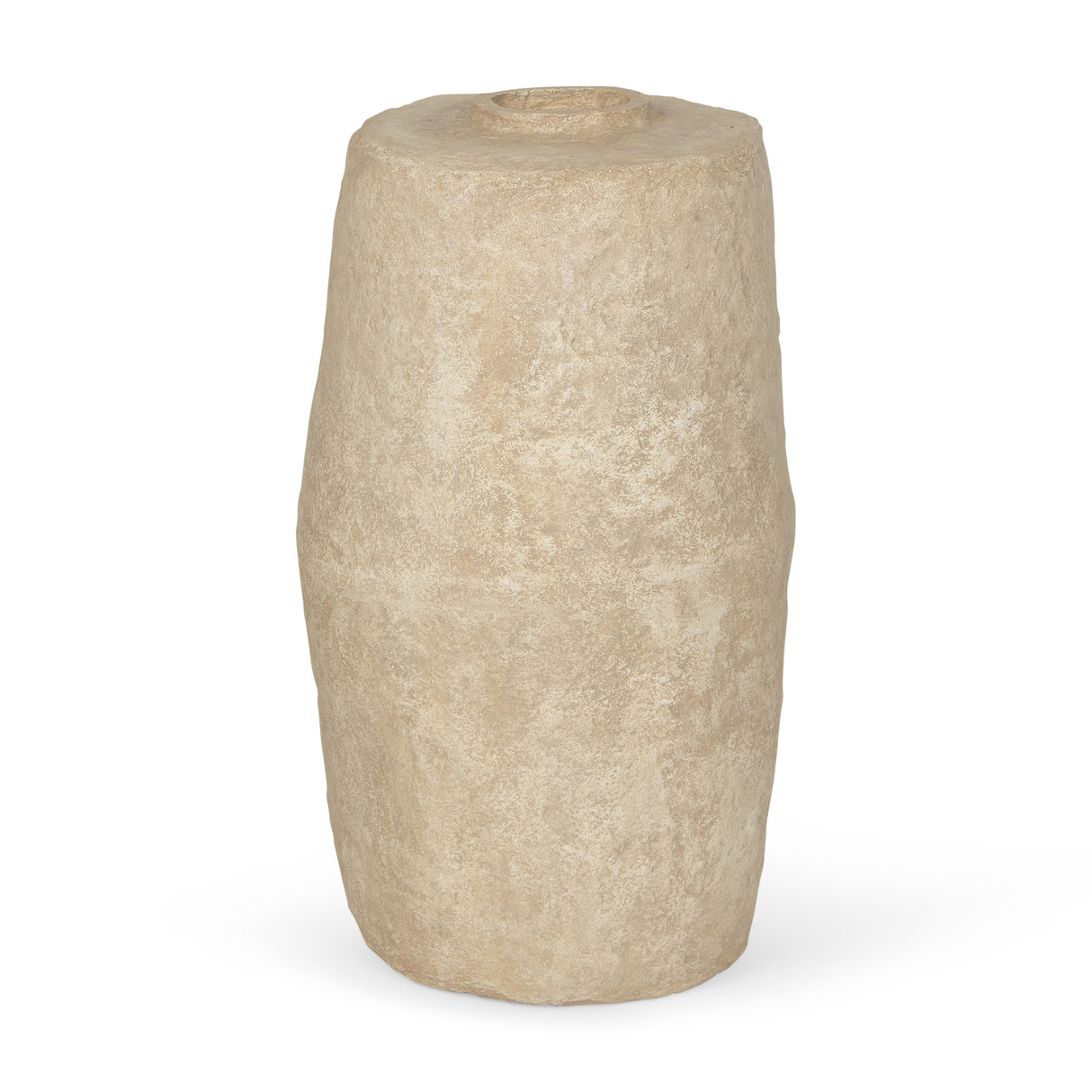 Rama Large Beige Paper Mache Floor Vase from Mercana - Luna Furniture