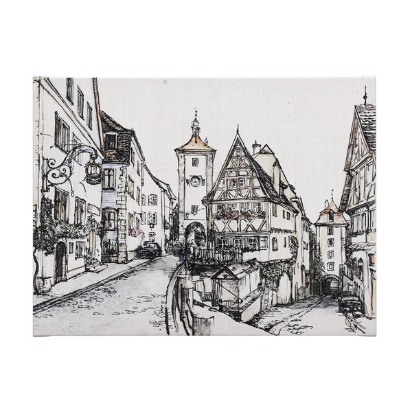 Travel memories I by Mercana Studio a Hand Embellished Textured Canvas