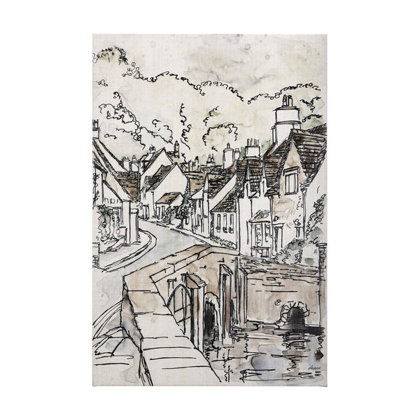 Travel Memories VI by Mercana Studio a Hand Embellished Textured Canvas