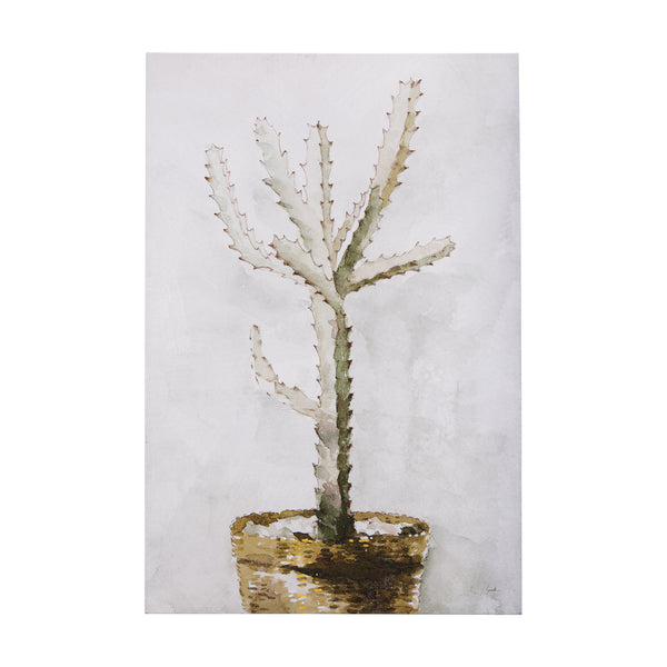 Cactus I by Mercana Studio a Hand Embellished Textured Canvas