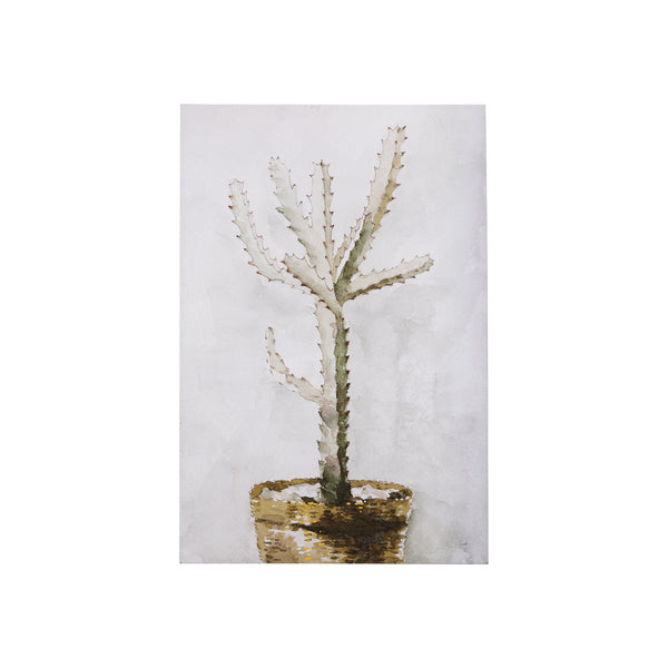 Cactus I by Mercana Studio a Hand Embellished Textured Canvas
