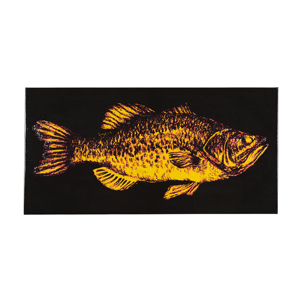 Largemouth Bass Orange by Mercana Studio a Hand Embellished Textured Canvas