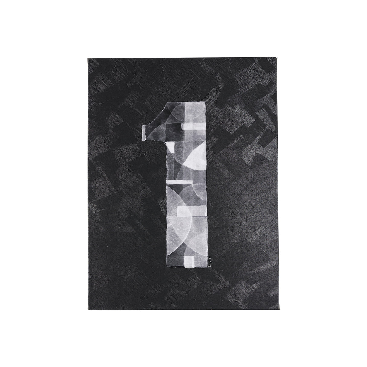 Numbers I by Mercana Studio a Hand Embellished Textured Canvas from Mercana - Luna Furniture