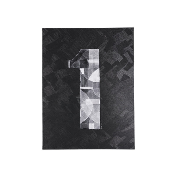 Numbers I by Mercana Studio a Hand Embellished Textured Canvas