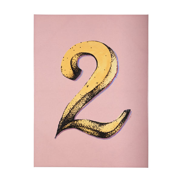Numbers II by Mercana Studio a Hand Embellished Textured Canvas