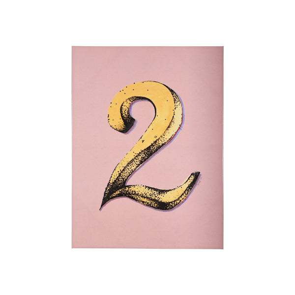 Numbers II by Mercana Studio a Hand Embellished Textured Canvas