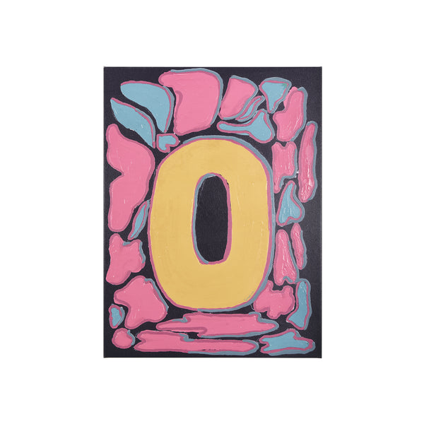 Numbers X by Mercana Studio a Hand Embellished Textured Canvas