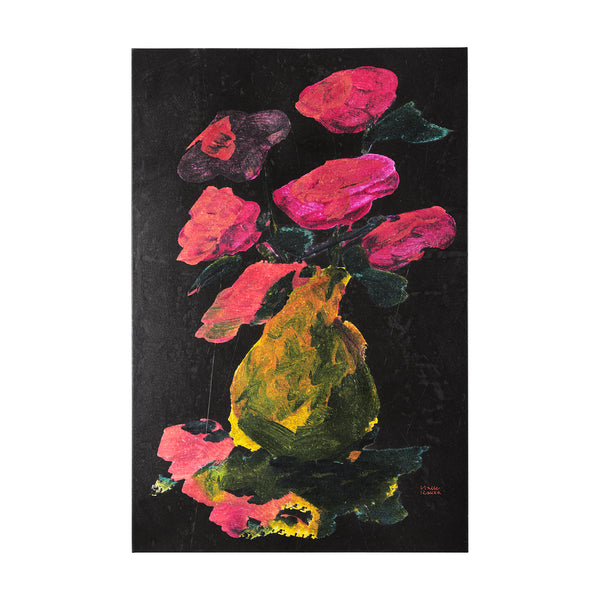 Midnight Flower I by Mercana Studio a Hand Embellished Textured Canvas