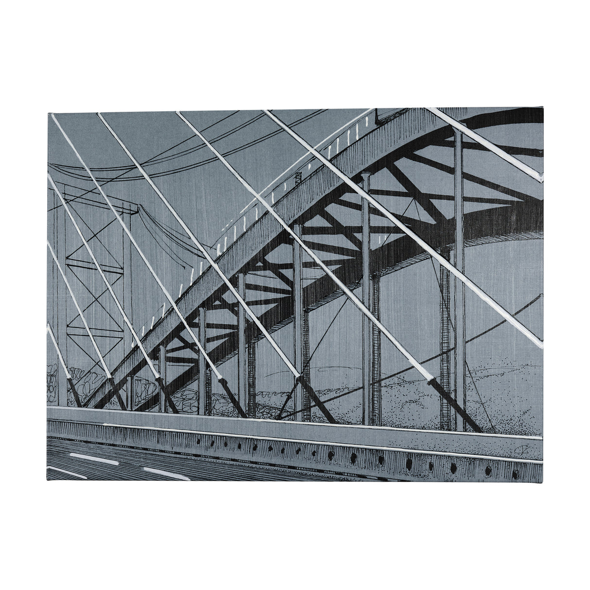 Bridge II by Mercana Studio a Hand Embellished Textured Canvas from Mercana - Luna Furniture