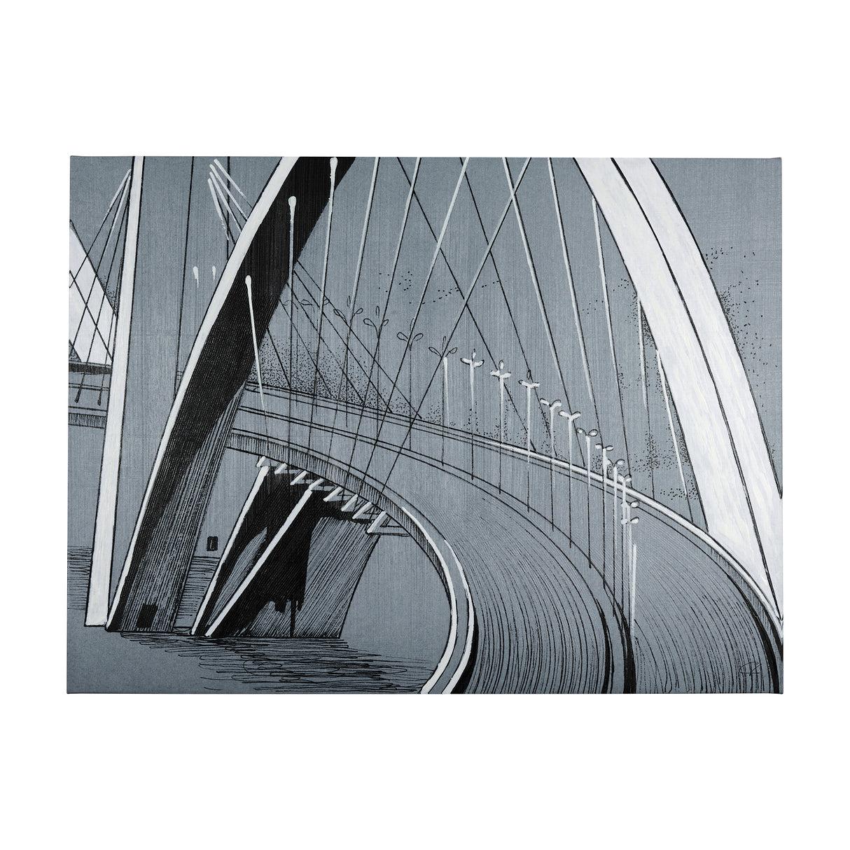 Bridge III by Mercana Studio a Hand Embellished Textured Canvas from Mercana - Luna Furniture