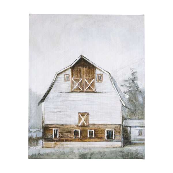 Old Barn II by Mercana Studio a Hand Embellished Textured Canvas