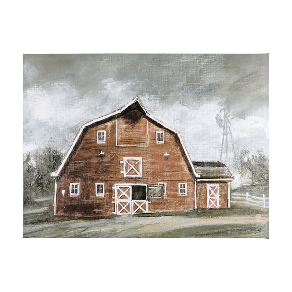 Old Barn IV by Mercana Studio a Hand Embellished Textured Canvas