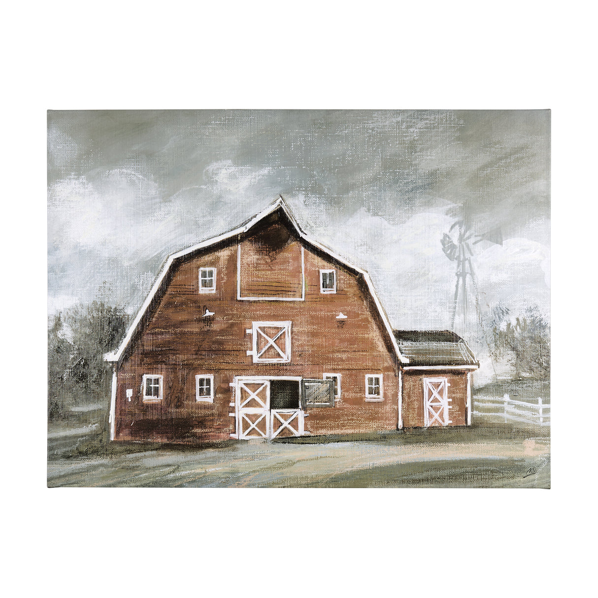Old Barn IV by Mercana Studio a Hand Embellished Textured Canvas from Mercana - Luna Furniture