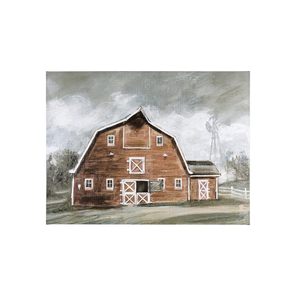 Old Barn IV by Mercana Studio a Hand Embellished Textured Canvas