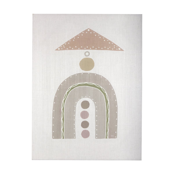 Pavilion Neutral I by Mercana Studio a Hand Embellished Textured Canvas