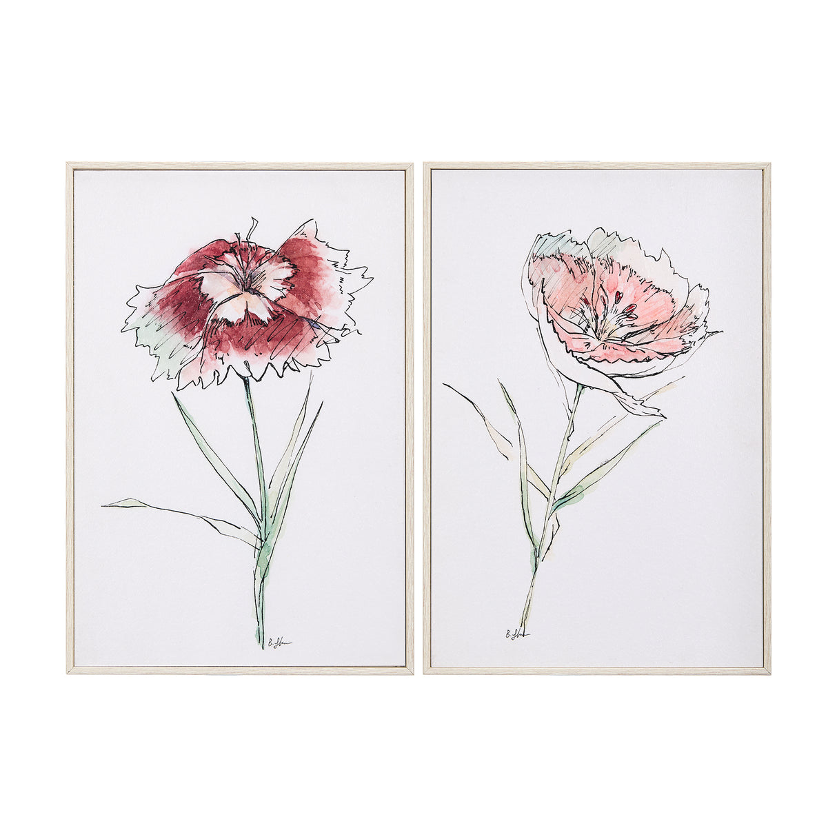 Dianthus I by Mercana Studio a Hand Embellished Textured Framed Art Print from Mercana - Luna Furniture