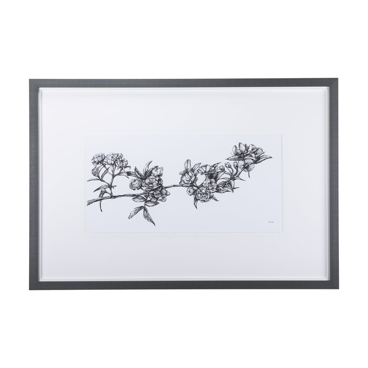 Cherry Blossom I by Mercana Studio a Hand Embellished Textured Framed Art Print Matted under Glass from Mercana - Luna Furniture
