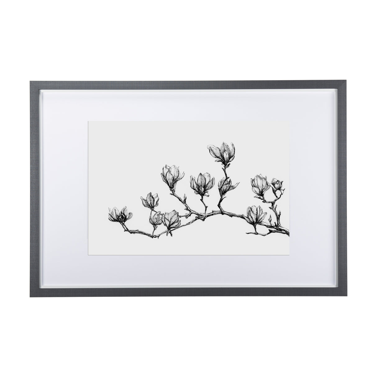 Magnolia II by Mercana Studio a Hand Embellished Textured Framed Art Print Matted under Glass from Mercana - Luna Furniture