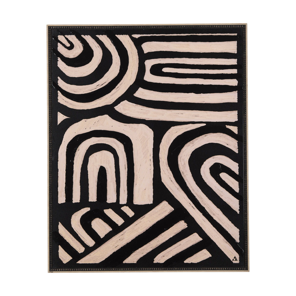 Clay Patern II by Mercana Studio a Hand Embellished Textured Framed Art Print from Mercana - Luna Furniture