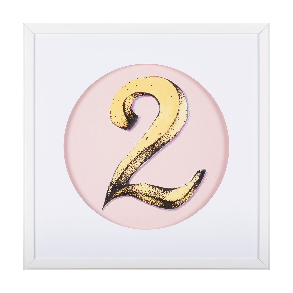 Numbers II by Mercana Studio a Hand Embellished Textured Framed Art Print Matted under Glass from Mercana - Luna Furniture