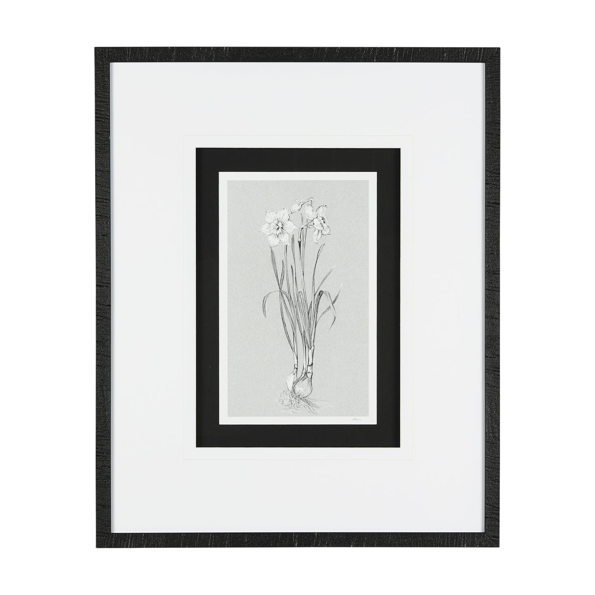 Botanical sketches II (Grey) by Mercana Studio Hand Embellished Framed Art Print Matted under Glass from Mercana - Luna Furniture