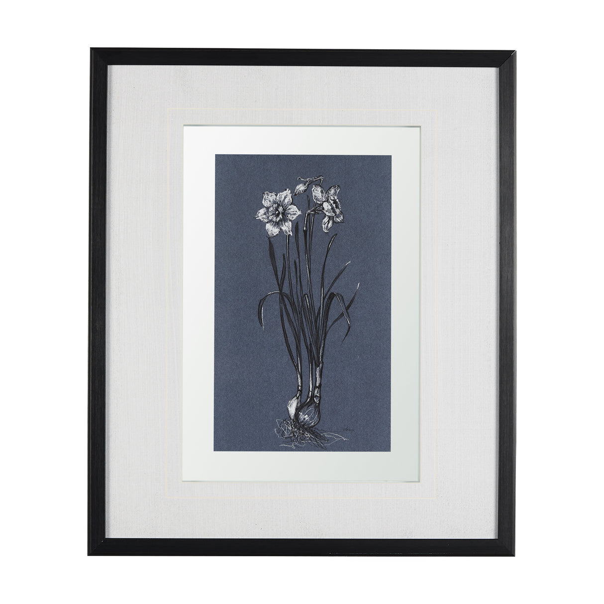 Botanical sketches II (Blue) by Mercana Studio Hand Embellished Framed Art Print Matted under Glass from Mercana - Luna Furniture