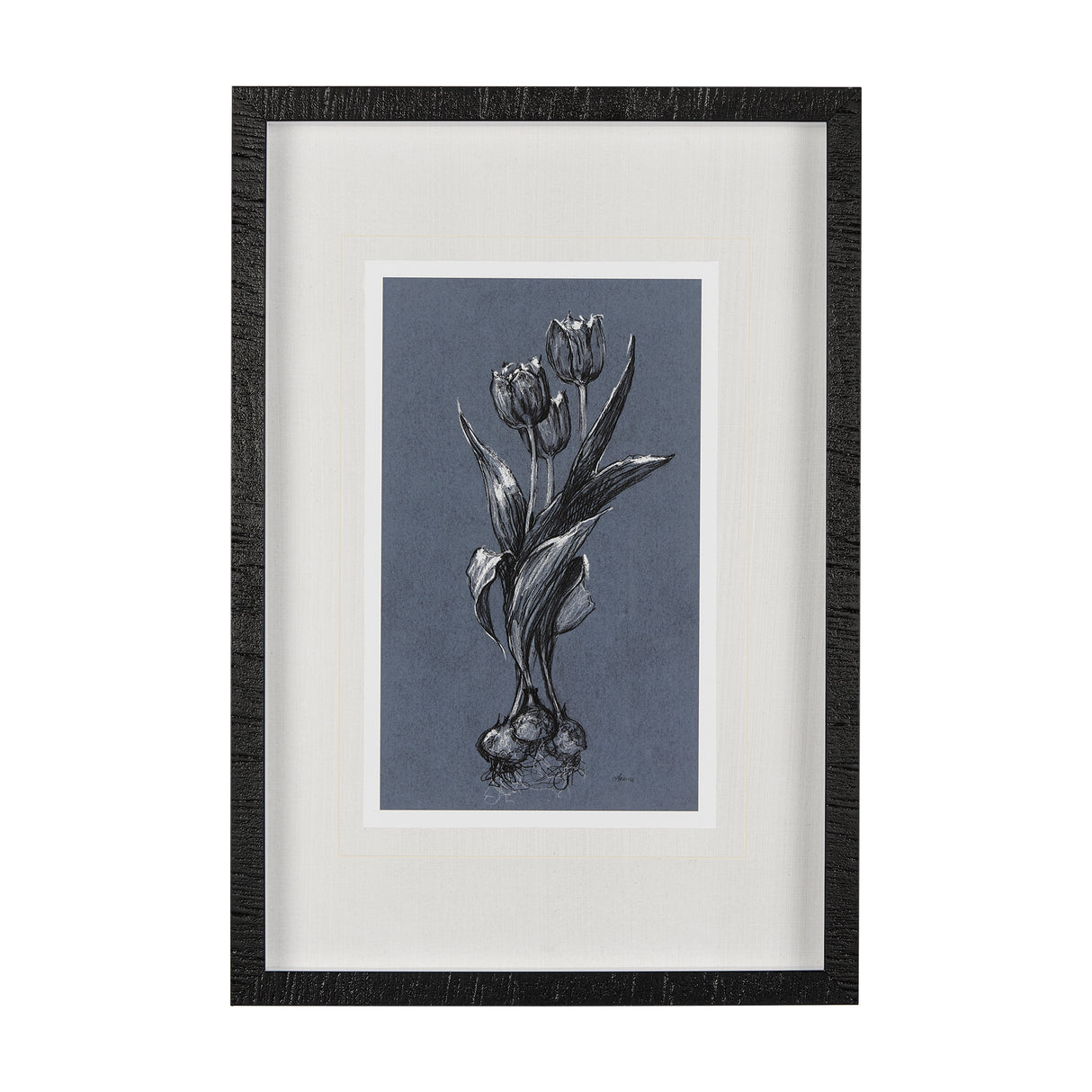 Botanical sketches I (Blue) by Mercana Studio Hand Embellished Framed Art Print Matted under Glass from Mercana - Luna Furniture