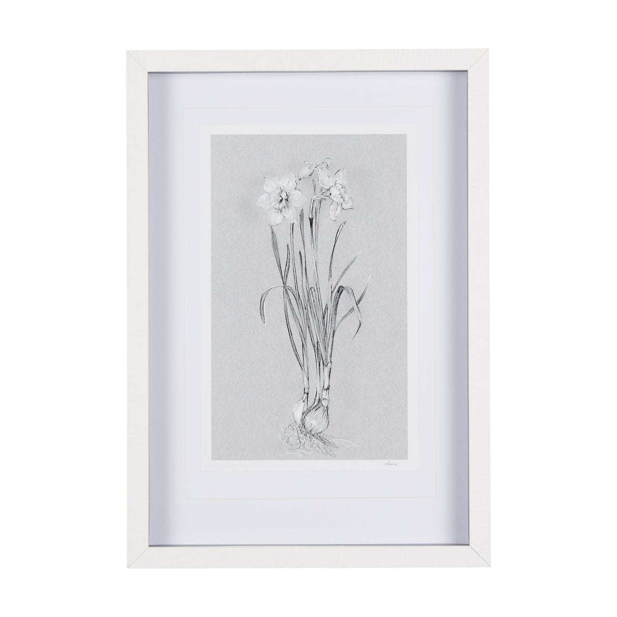Botanical sketches II (Grey) by Mercana Studio Hand Embellished Framed Art Print Matted under Glass from Mercana - Luna Furniture