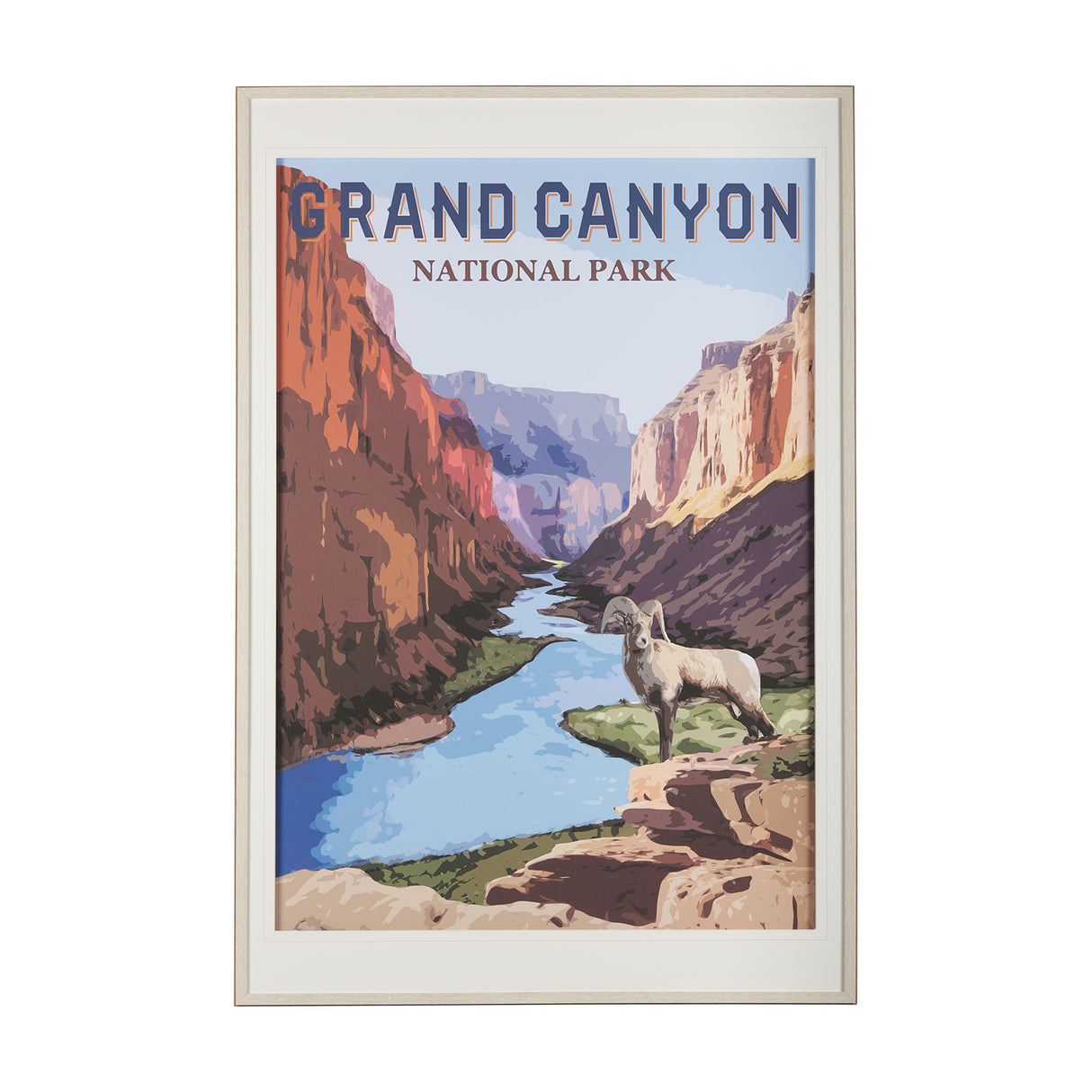 National Park -Grand Canyon by Mercana Studio a Framed Art Print Matted under Glass from Mercana - Luna Furniture