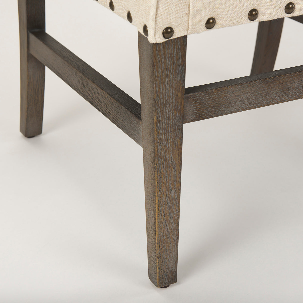 Kensington I Cream Fabric and Solid Wood Dining Chair from Mercana - Luna Furniture