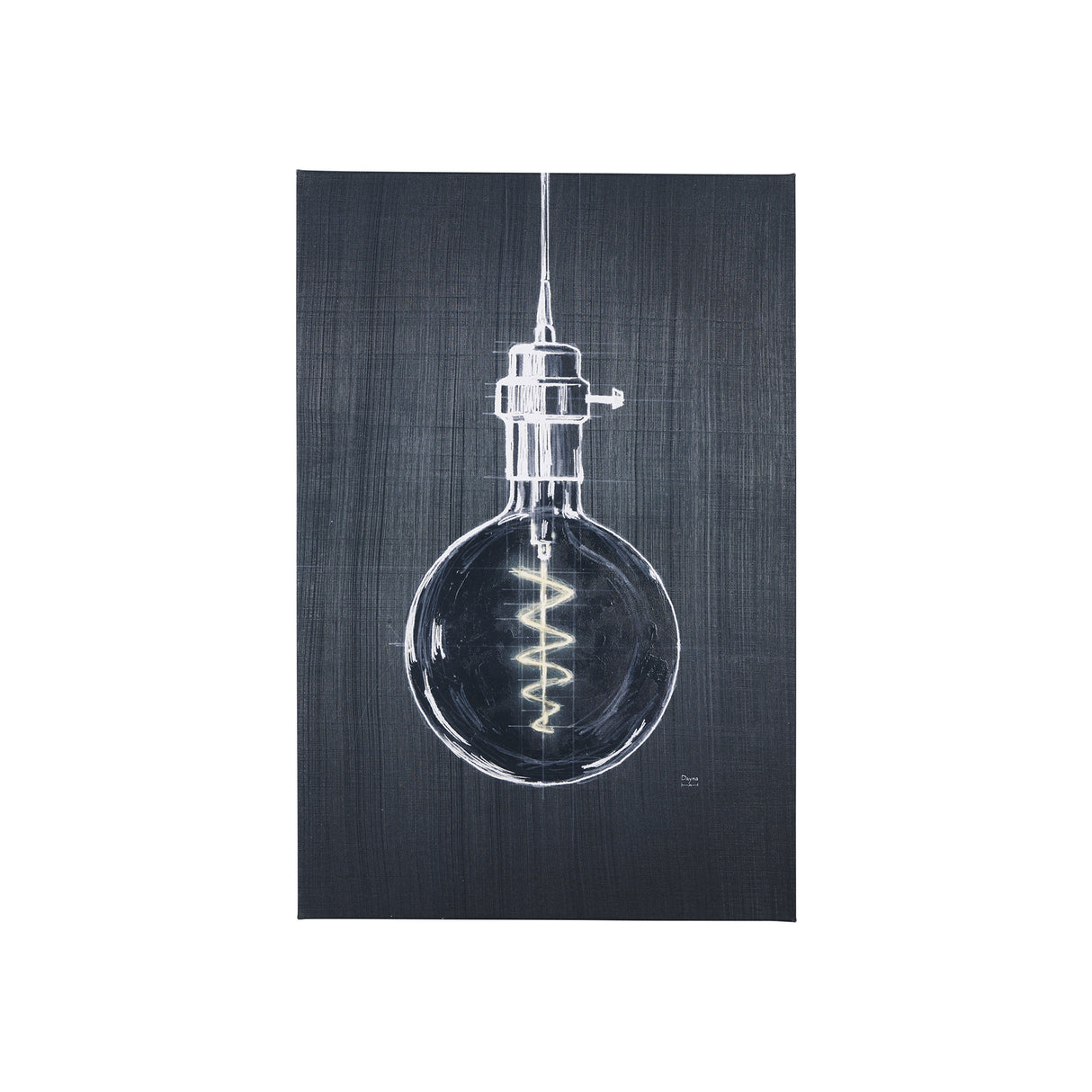 Bright Idea II by Mercana Studio a Hand Embellished Textured Canvas from Mercana - Luna Furniture