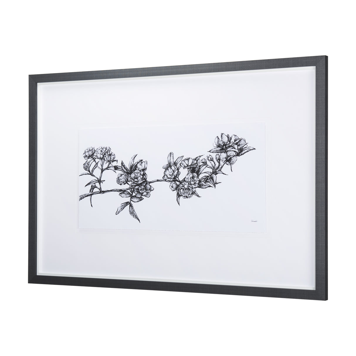 Cherry Blossom I by Mercana Studio a Hand Embellished Textured Framed Art Print Matted under Glass from Mercana - Luna Furniture