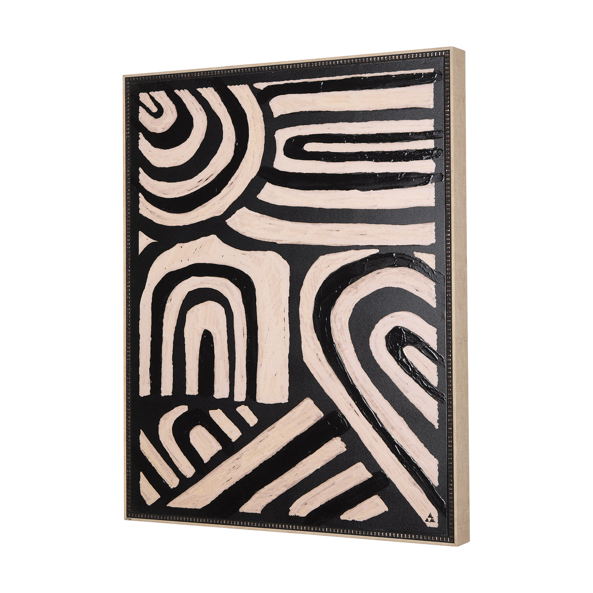 Clay Patern II by Mercana Studio a Hand Embellished Textured Framed Art Print from Mercana - Luna Furniture