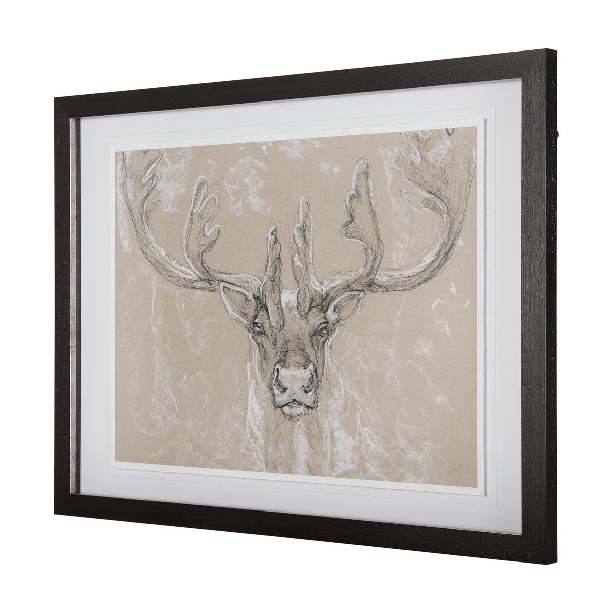 Sketch of animal II (Caribou) by Mercana Studio Hand Embellished Framed Art Print Matted under Glass from Mercana - Luna Furniture