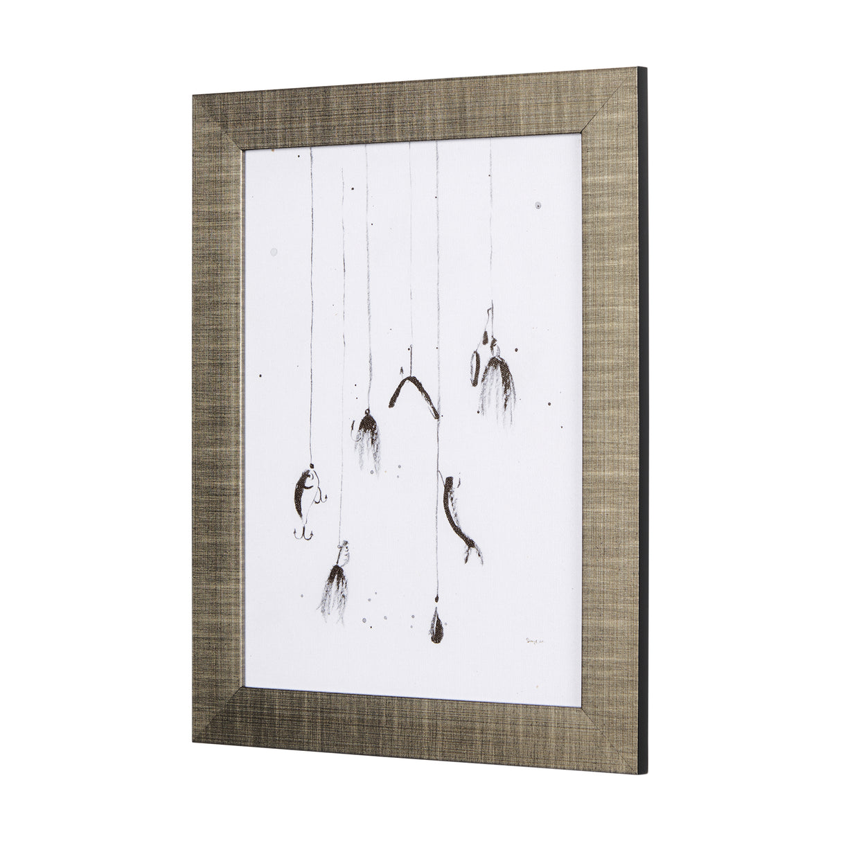 Fishing Lure by Mercana Studio a Hand Embellished Textured Framed Art Print from Mercana - Luna Furniture