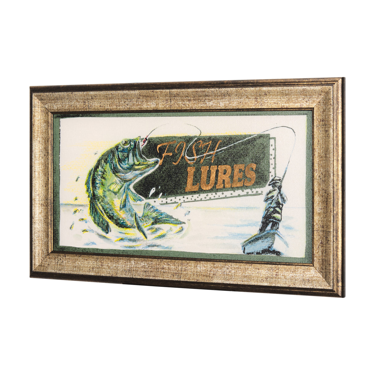 Fishing Lure by Mercana Studio a Hand Embellished Textured Framed Art Print from Mercana - Luna Furniture