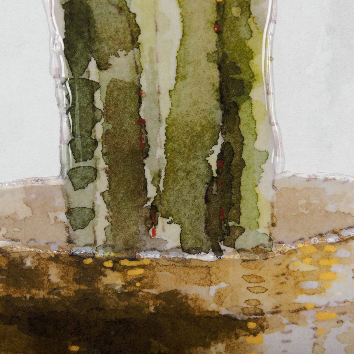 Arid Solitude II by Mercana Studio a Hand Embellished Textured Framed Art Print Matted under Glass from Mercana - Luna Furniture
