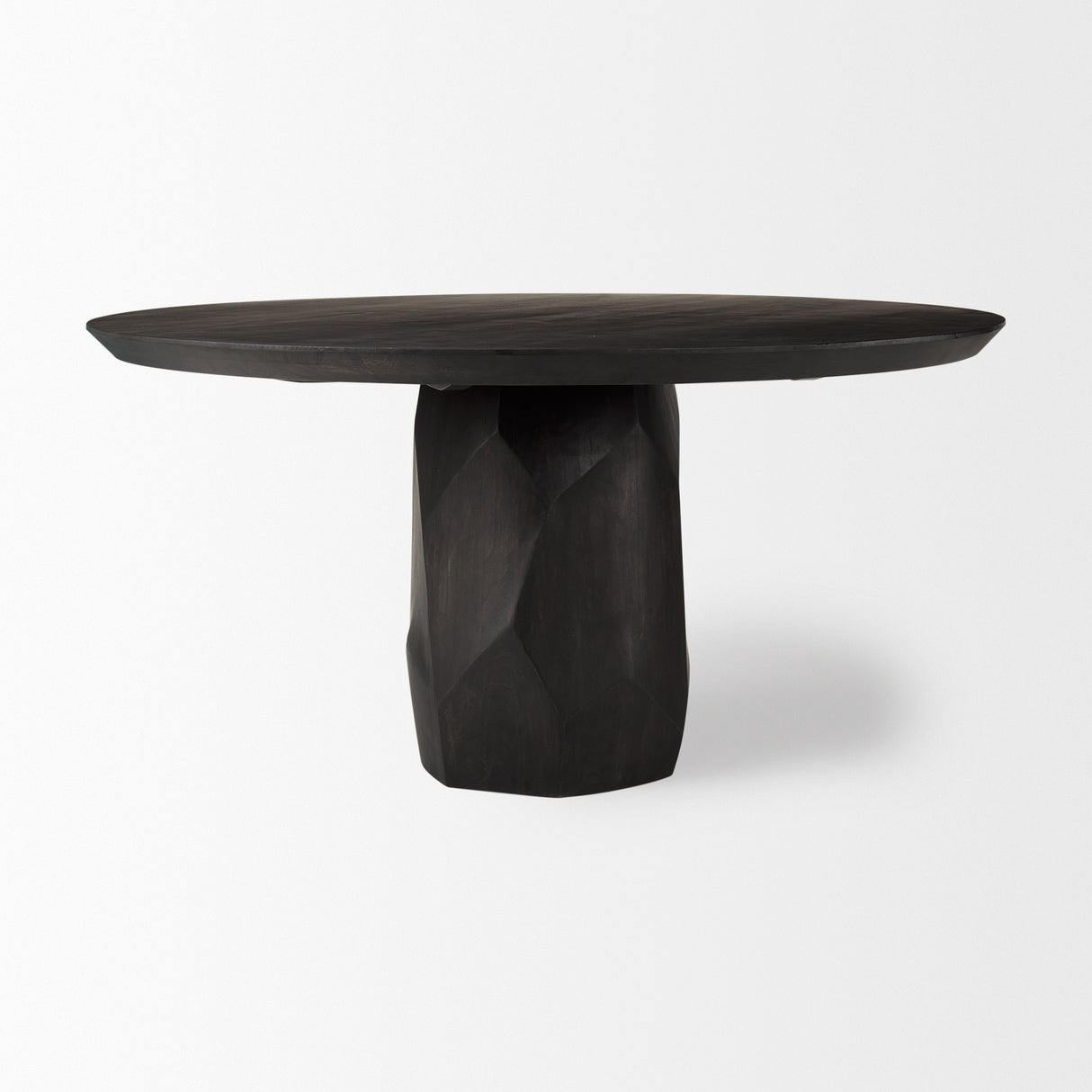 Fitzgerald 60" Round Brown Solid Wood Top & Base Dining Table from Mercana - Luna Furniture
