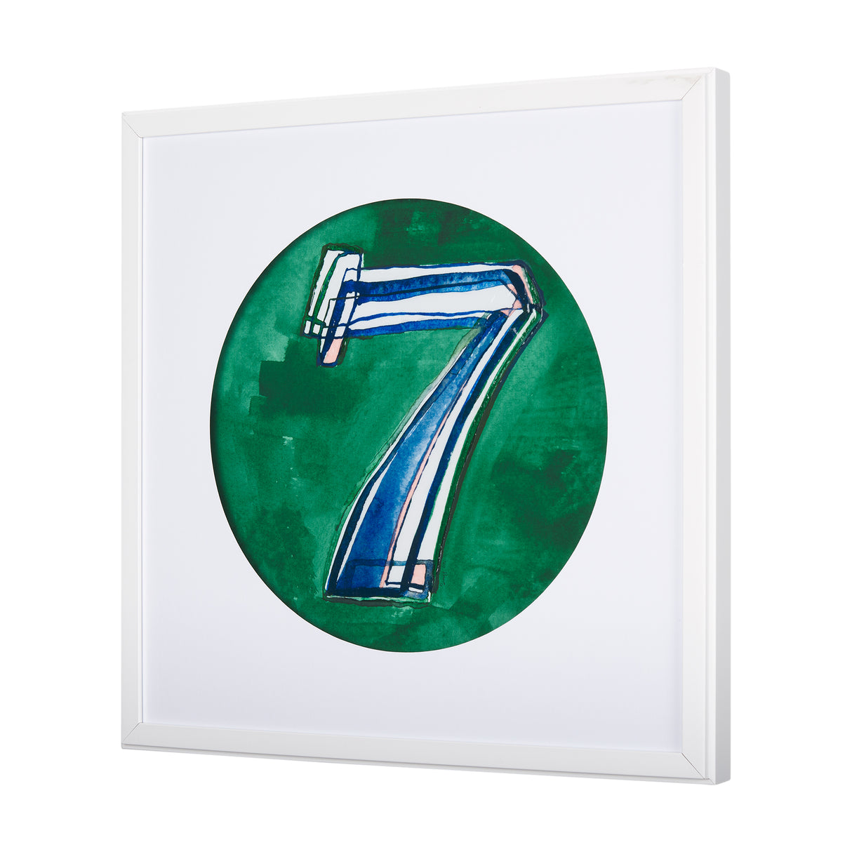 Numbers VII by Mercana Studio a Hand Embellished Textured Framed Art Print Matted under Glass from Mercana - Luna Furniture