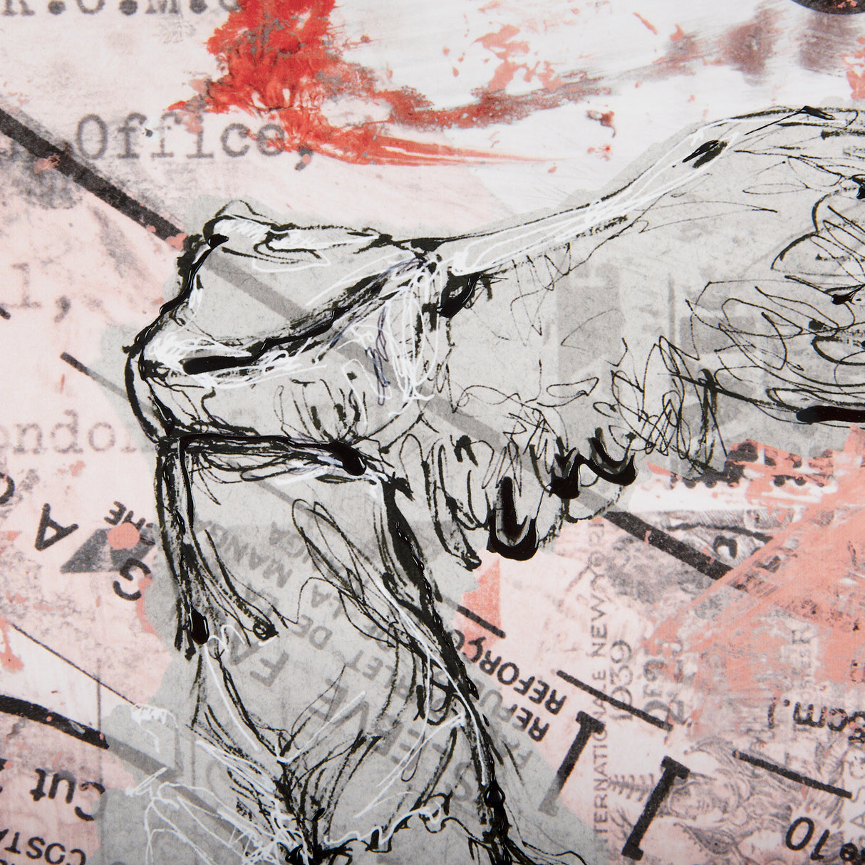 Graffiti Sculpture IV by Mercana Studio Hand Embellished Textured Framed Art Print Matted under Glas from Mercana - Luna Furniture
