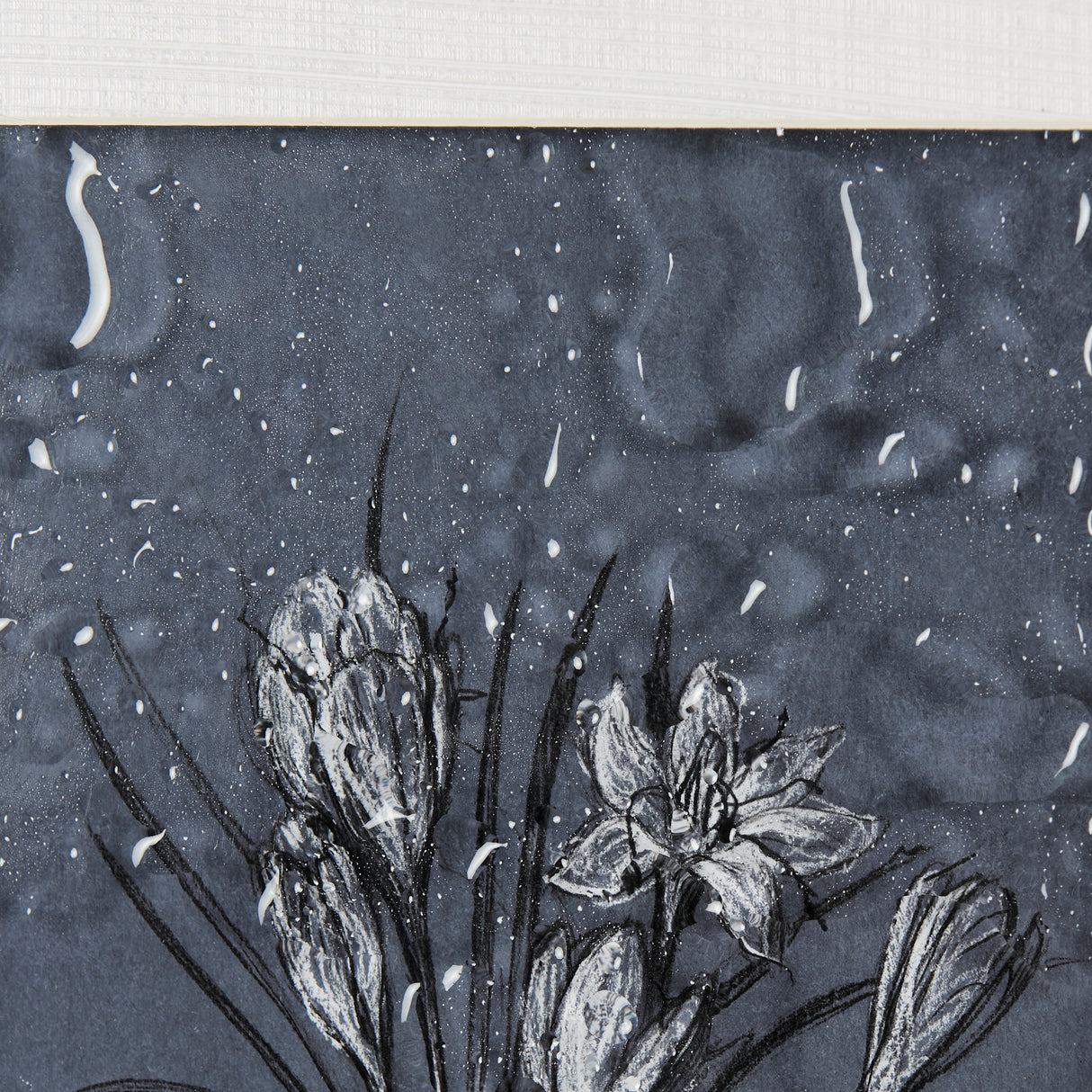 Botanical sketches V (Blue) by Mercana Studio Hand Embellished Framed Art Print Matted under Glass from Mercana - Luna Furniture