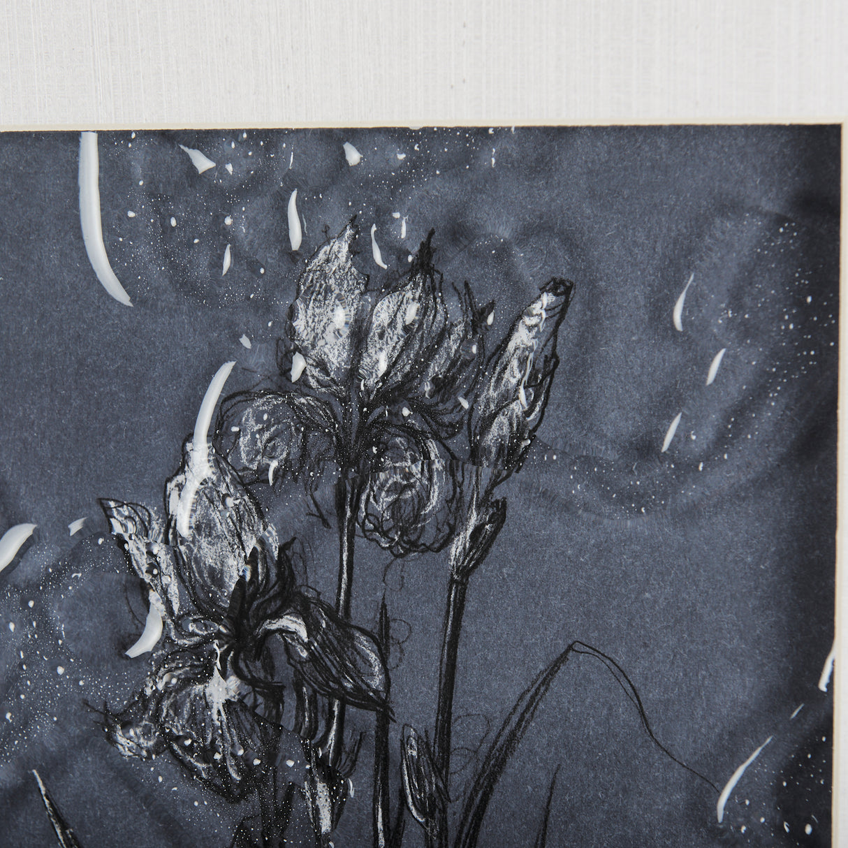 Botanical sketches IV (Blue) by Mercana Studio Hand Embellished Framed Art Print Matted under Glass from Mercana - Luna Furniture