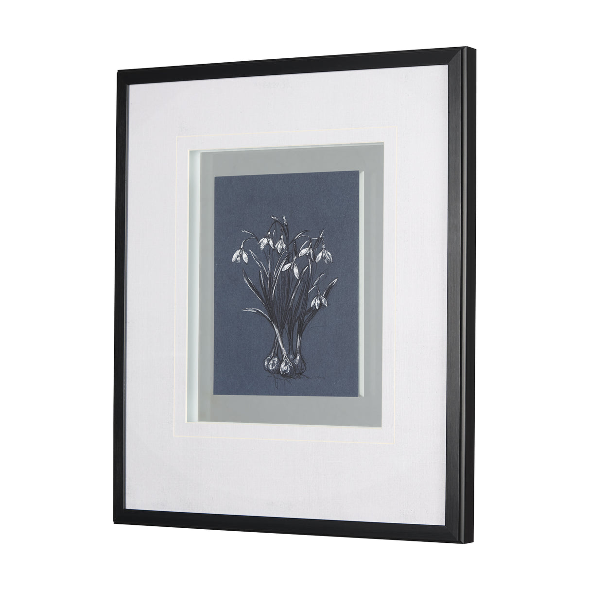 Botanical sketchesVI (Blue) by Mercana Studio Hand Embellished Framed Art Print Matted under Glass from Mercana - Luna Furniture