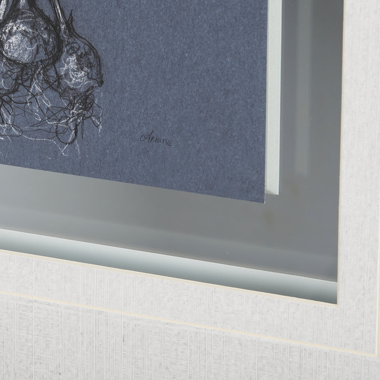 Botanical sketches I (Blue) by Mercana Studio Hand Embellished Framed Art Print Matted under Glass from Mercana - Luna Furniture
