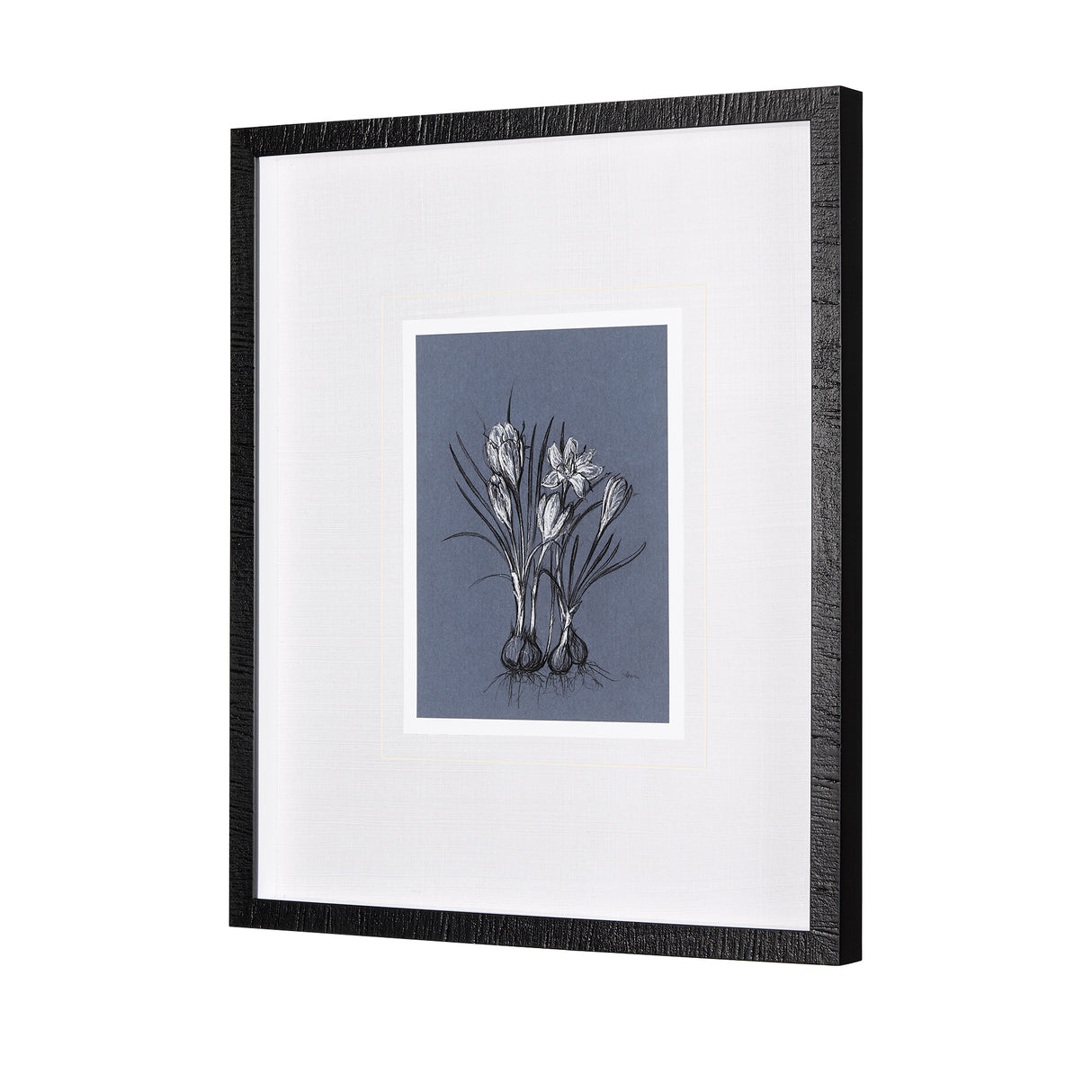 Botanical sketches V (Blue) by Mercana Studio Hand Embellished Framed Art Print Matted under Glass from Mercana - Luna Furniture