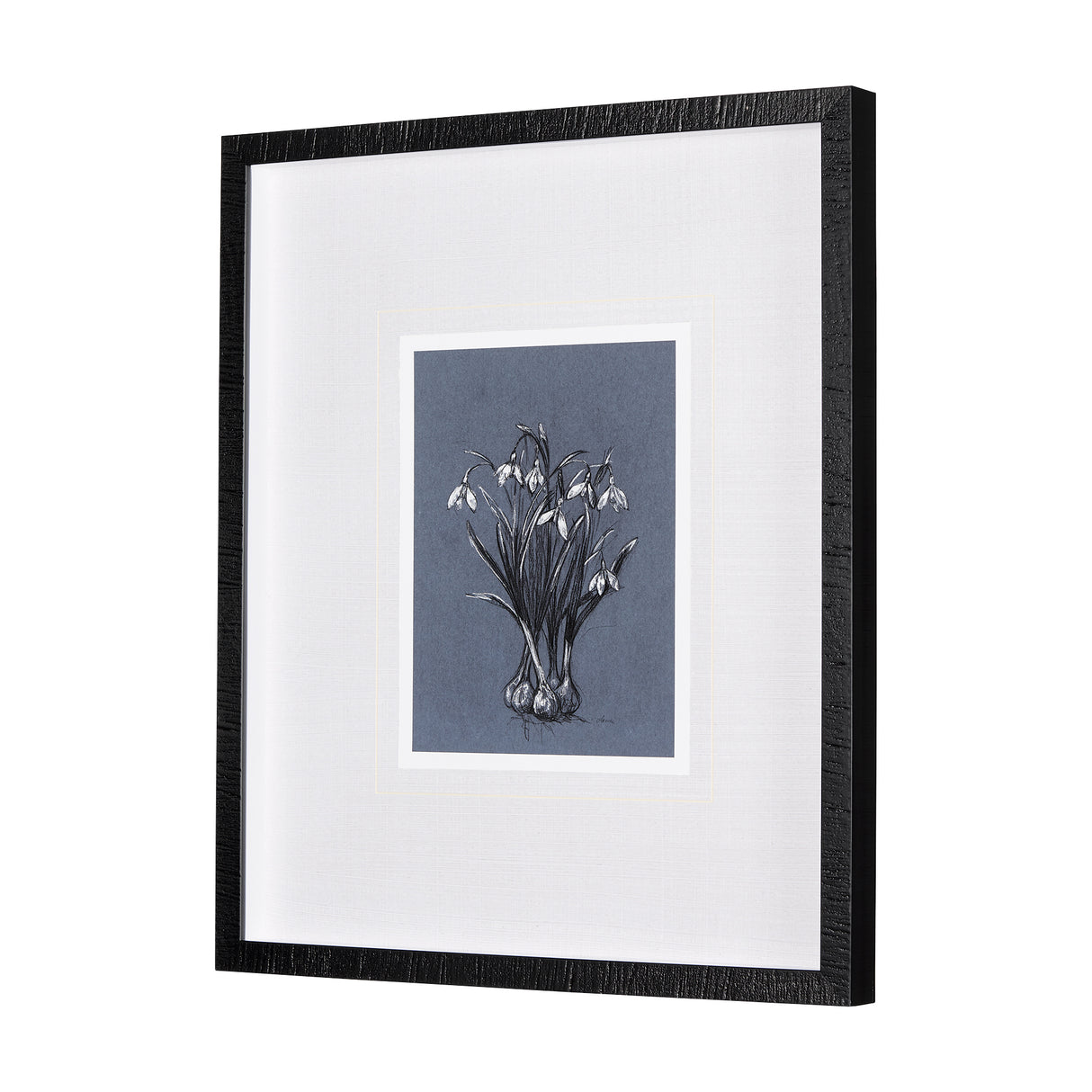 Botanical sketchesVI (Blue) by Mercana Studio Hand Embellished Framed Art Print Matted under Glass from Mercana - Luna Furniture