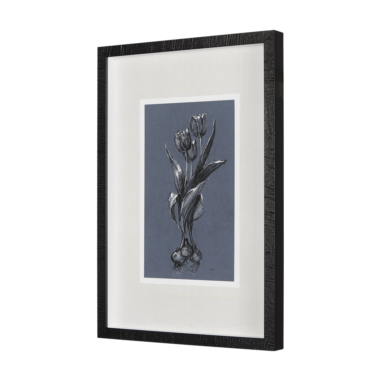 Botanical sketches I (Blue) by Mercana Studio Hand Embellished Framed Art Print Matted under Glass from Mercana - Luna Furniture